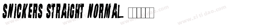 Snickers Straight Normal字体转换